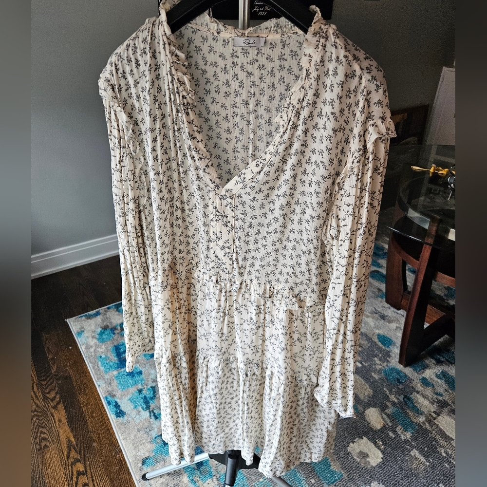 Rails black and cream floral dress
